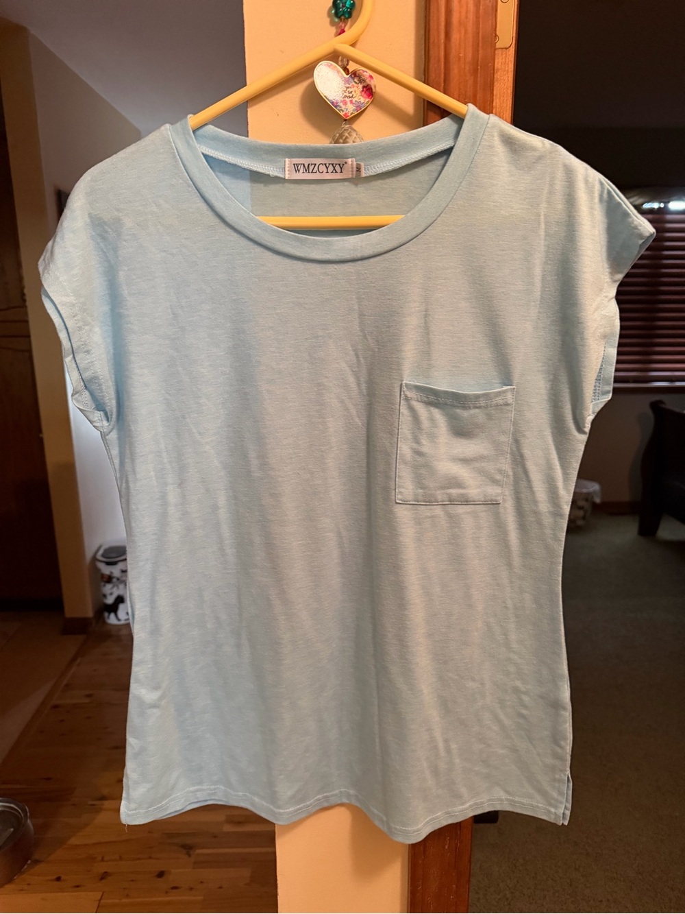 Light Blue Pocket Tee for Women